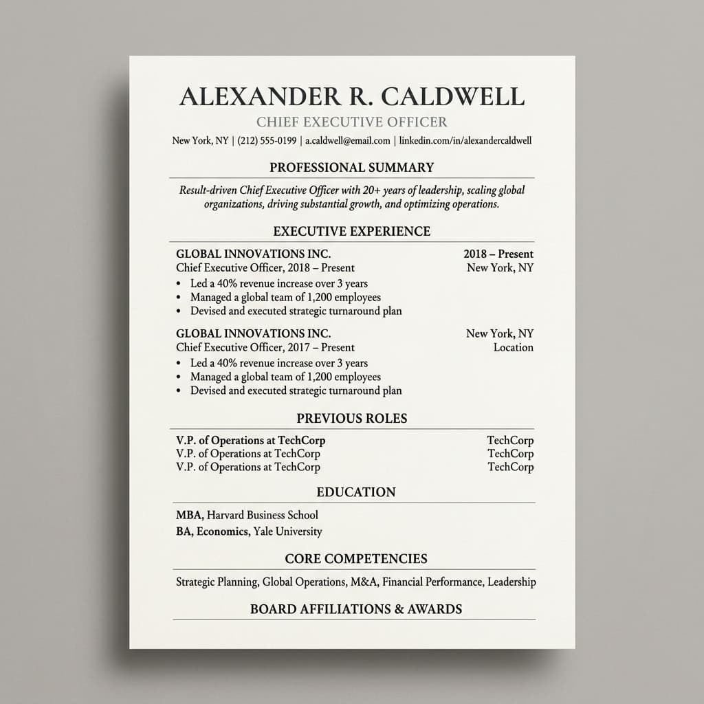Executive Template